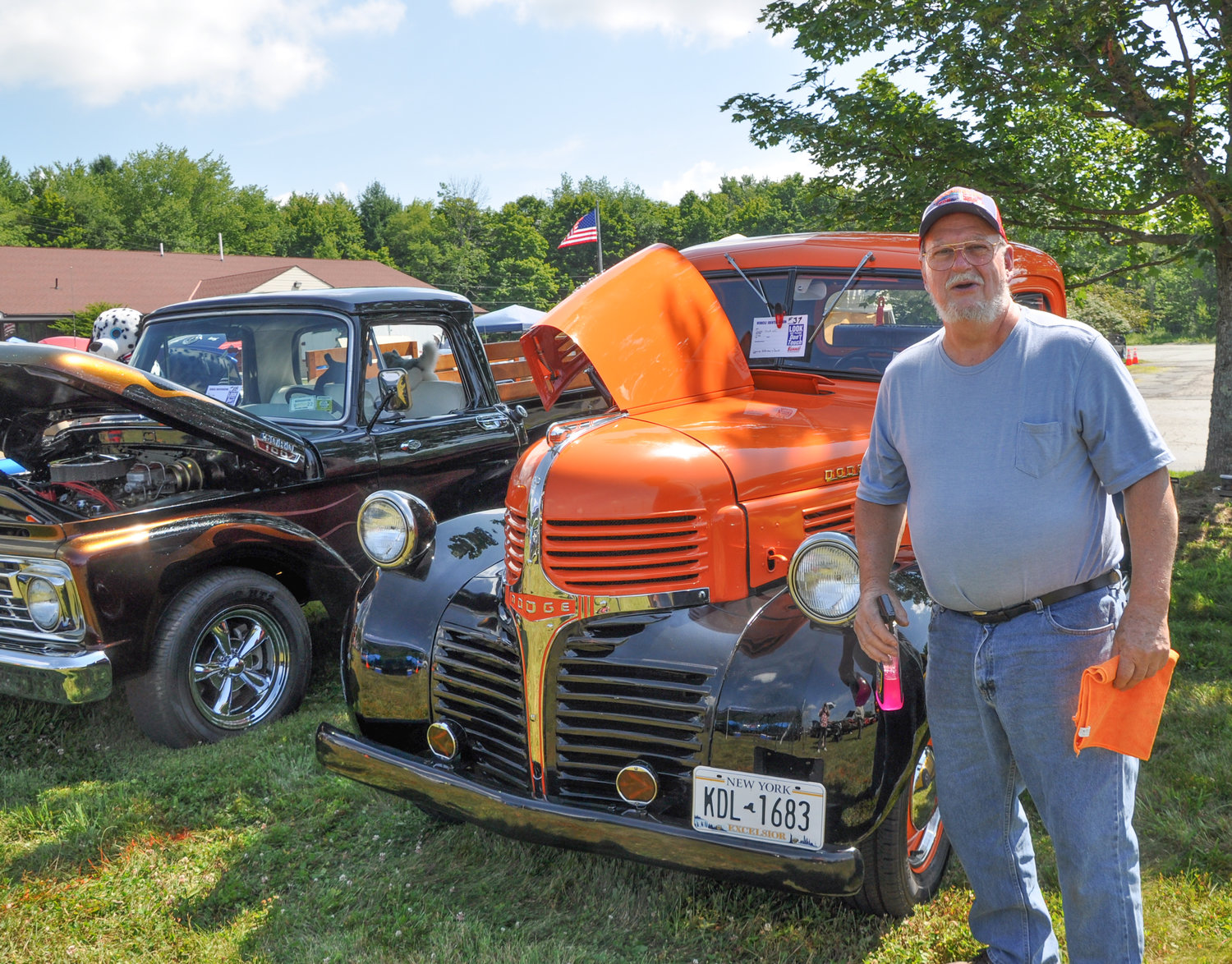 “This one belongs to my wife, Joanne,” Dave Kellermeyer told me as I snapped pics of their gorgeous 1947 Dodge WC.